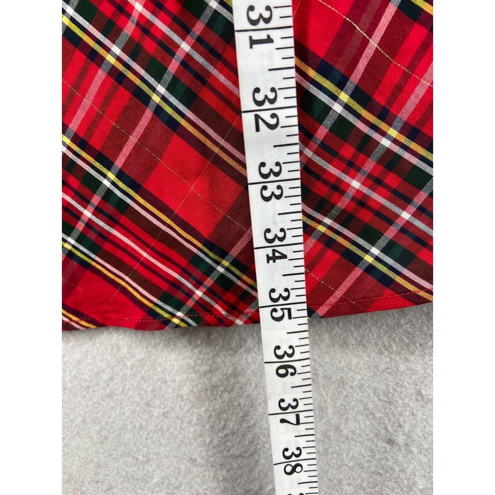 NWT Vineyard Vines Dress Girls Sz 4 Red Tartan Plaid Ruffle Cap Sleeve Midi - Picture 8 of 15
